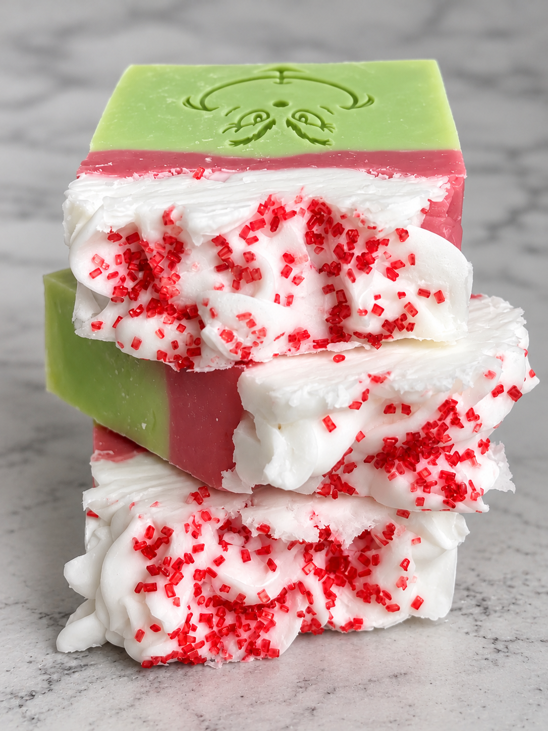 Plant Based || Peppermint, Brown Sugar, Vanilla, Cocoa || Grinch-mas Bar Soap