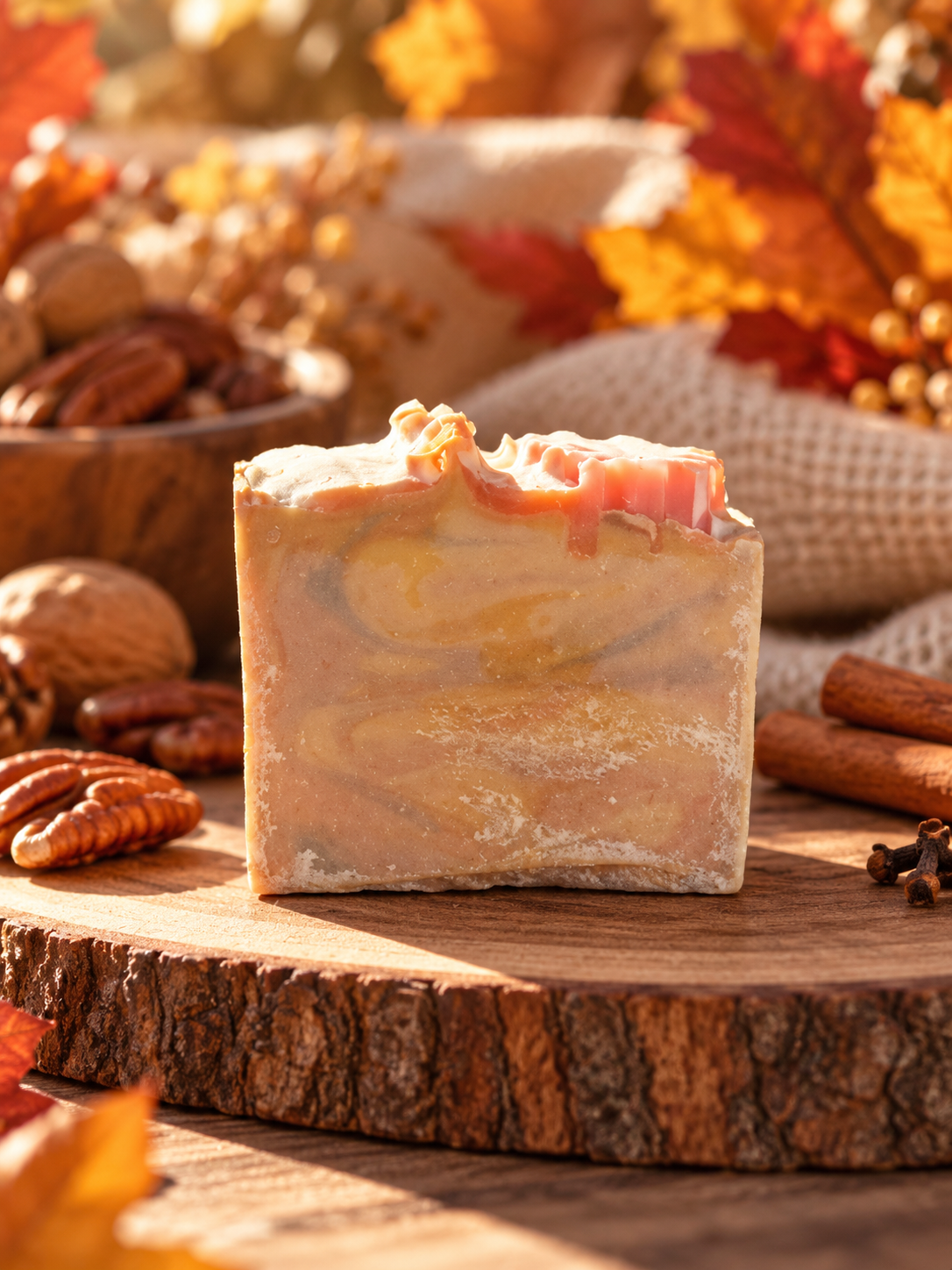 Plant Based|| Pecan, Espresso, Caramel, Cinnamon, Ginger||Falling Leaves||Bar Soap